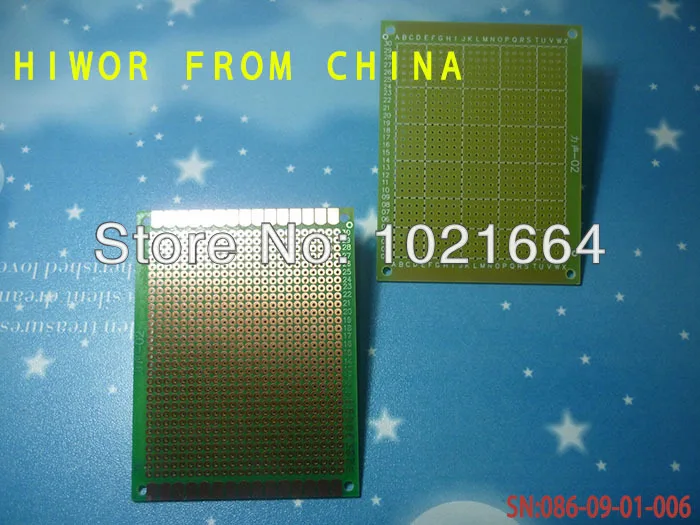 5pcs/lot Single Side Breadboad Size:7*9CM [2.76*3.54inch]  pitch:2.54MM [0.1inch] glass fiber green oil Universal Board