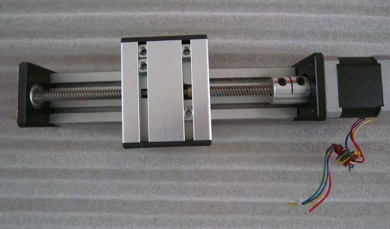 High Precision CNC ST T8*2 Ballscrew Sliding Table effective stroke 400mm+1pc nema 17 stepper motor XYZ axis Linear motion