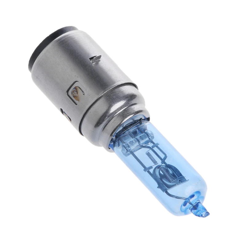 Motorcycle DC 12V 35W BA20D Headlight Halogen Bulb Xenon White Light