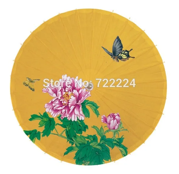 

Free shipping dia 84cm chinese handmade classical peony painting rain proof,parasol,props,decorative women oiled paper umbrella