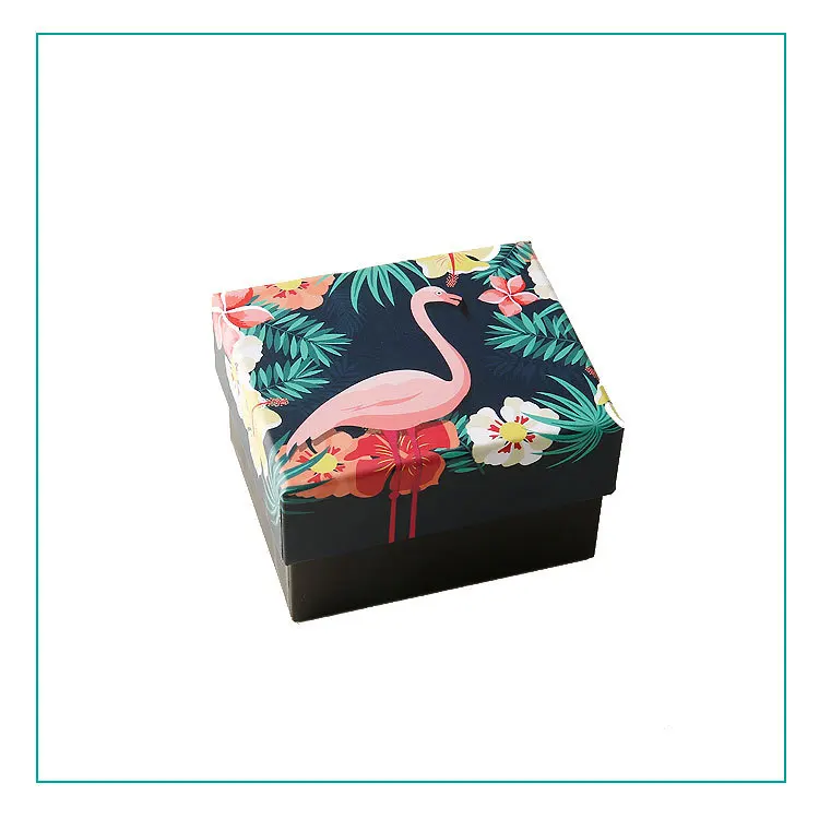 10Pcs Flamingo Jewelry Candy Box Cookies Packing Boxes Party Suppies Packaging Gift Box Wedding Gifts for Guests