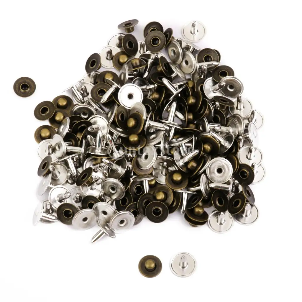 SPMART 100 Sets Rivets Fasteners Studs Button Sewing Jeans