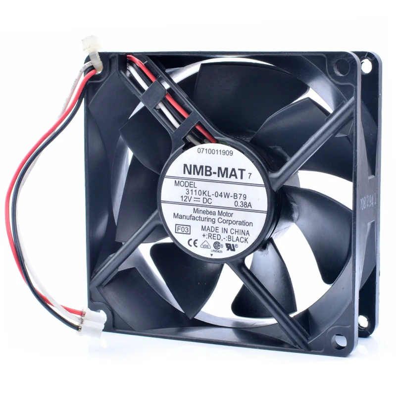 Original 3110KL-04W-B79 8cm 8025 80mm fan 80x80x25mm 12V 0.38A Inverter power supply cooling fan