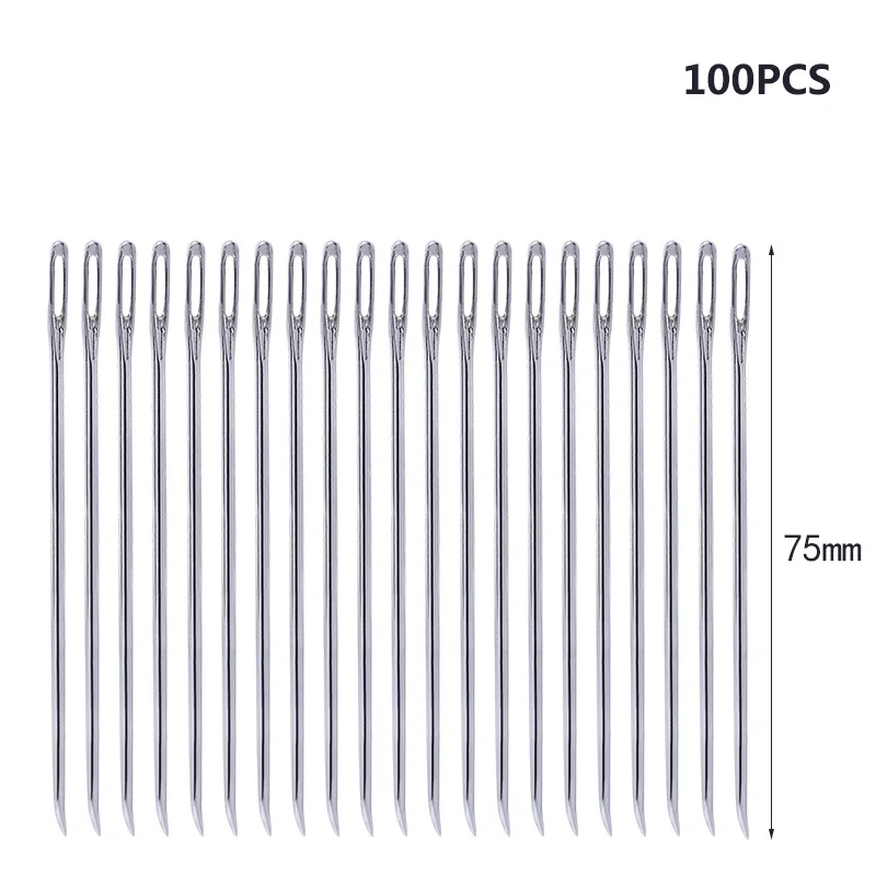 20/100PCS Stainless Steel DIY Handmade Sewing Needle for Leather Needles Household Sewing Tool Accessories Pins for Gunny-bag