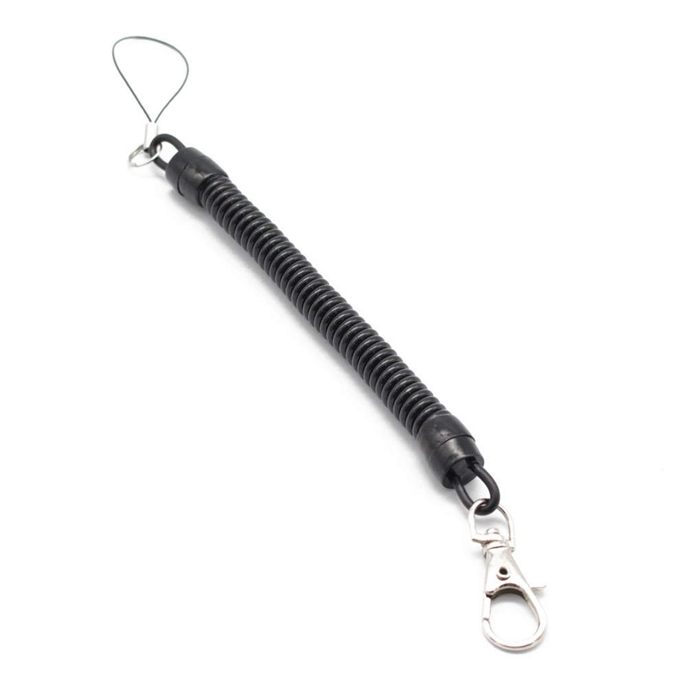 OPPOHERE Plastikowy czarny wysuwany brelok do kluczy Spiral Stretch Chain Brelok do kluczy dla mężczyzn i kobiet Brelok do kluczy Prezenty — zdjęcie 5