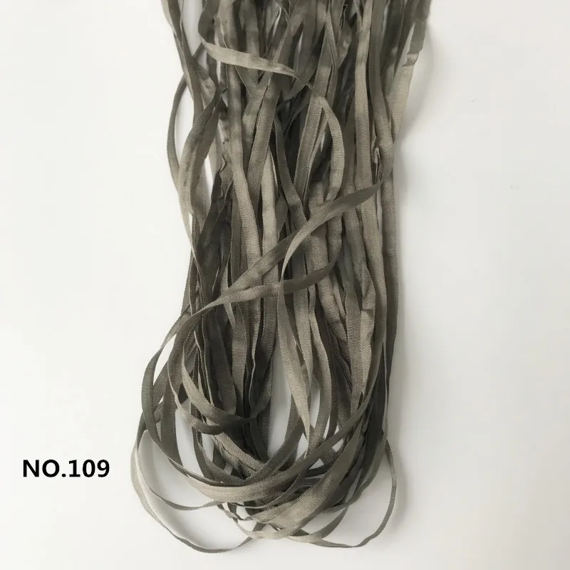 Pure Silk Ribbon for Embroidery Designs, 100% Silk, Solid Color, Soft Hand Feel, Free Shipping, 4mm, 10MTS to 50MTS/Roll
