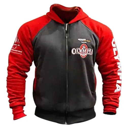 2019 nuevo OLYMPIA sudaderas con cremallera para hombre moda Casual gimnasios masculinos fitness culturismo sudadera de algodón ropa deportiva marca top coat