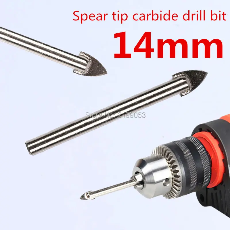 

5pcs/lot 14mm Hole Spear Drill Bit Hole Cutting Drilling Tile Marble Mirror Tungsten Carbide Tipped Drilling Bits