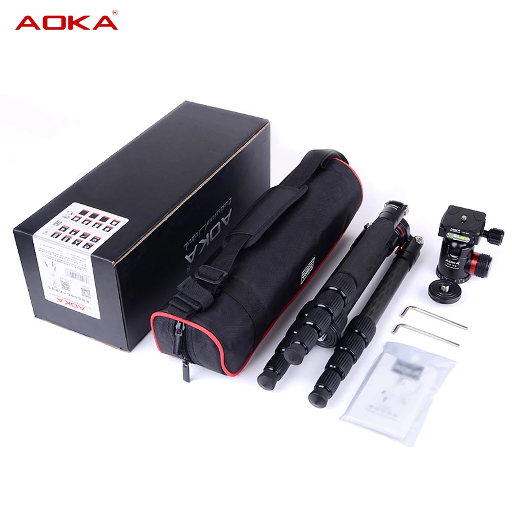 حامل ثلاثي القوائم من ألياف الكربون للكاميرا ، متين ، خفيف الوزن ، بانورامي ، مدمج ، احترافي ، رأس كروي 360 درجة