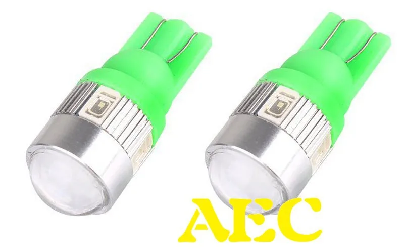 100Pcs T10 W5W 168 194 6SMD 5630 LED Wedge Light Super White Car Side Bulbs Canbus Error Free 12V For Unversail Car