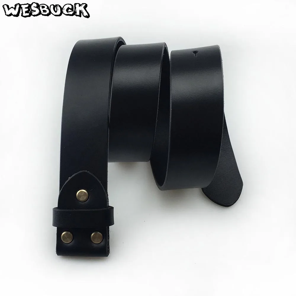 

WesBuck Brand 100% Real Leather Belts retail & 1 pcs Genuine Leather Belt black color with 4cm wideth