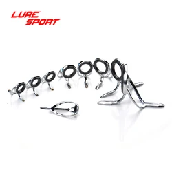 LureSport Top and guide set of Casting Rod 8pcs 9pcs 10pcs guides set Rod Building component Repair fishing pole DIY Accessory