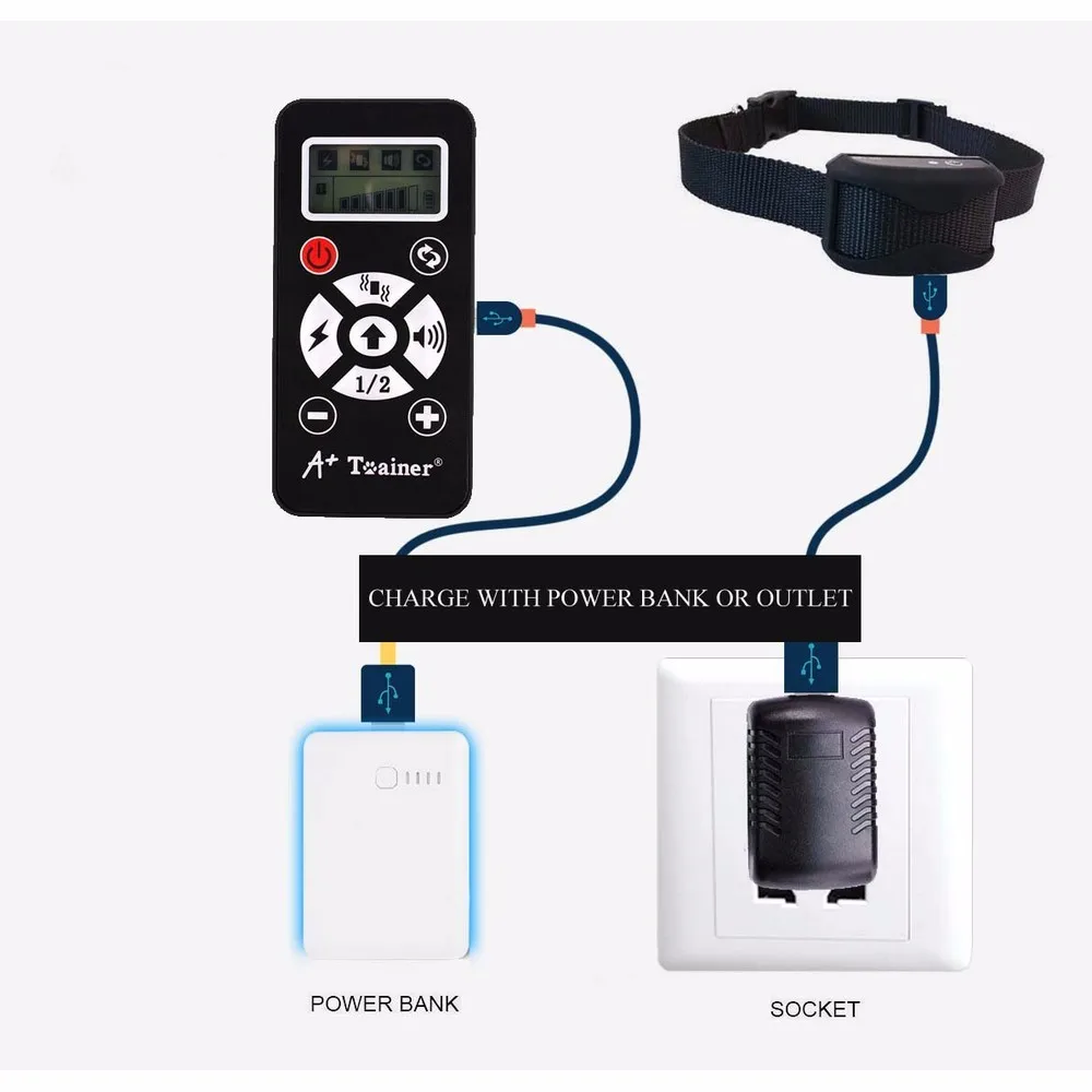 Collar Antiladridos Eléctrico Para Perros | 2000 Pies Y Mando LCD | Vibración Y Descarga | SHILAJIT ESSENCE UK