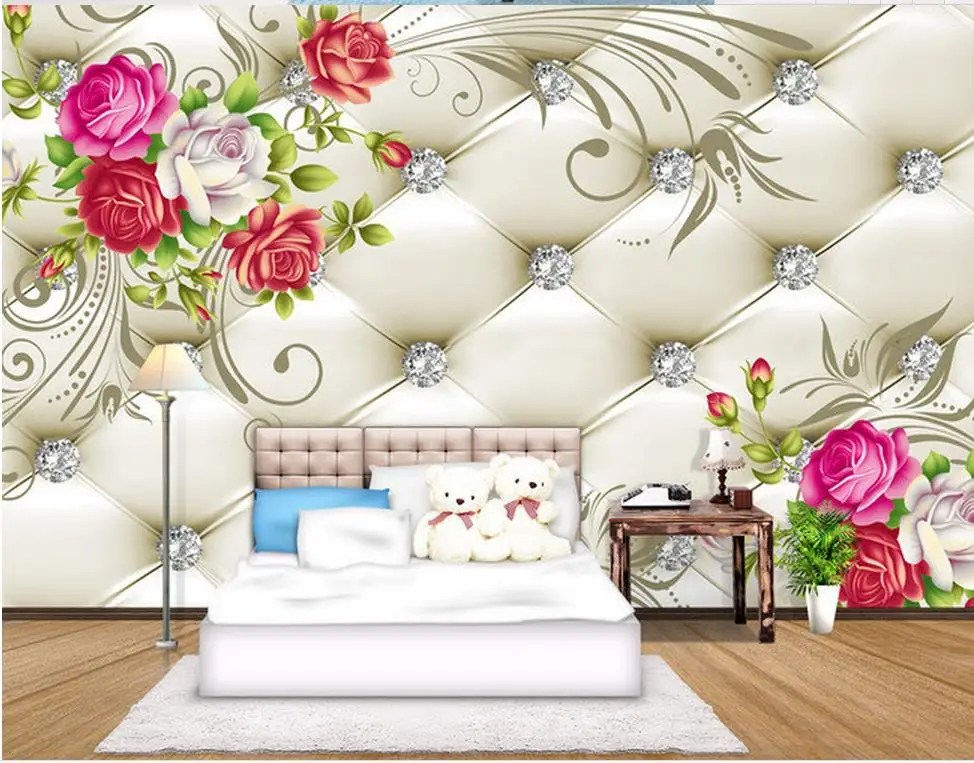 3D flower background wall painting mural 3d wallpaper Home Decoration custom 3d photo wallpaper