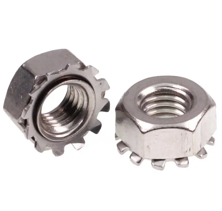 Keps Nuts M3 M4 M5 M6 M8 M10 Stainless Steel 304 Multi tooth K-type Gear Toothed Lock Washer Nuts