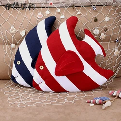 Creative Striped Fish Sailing Boat Decorative Pillows cojines Mediterranean Hand-made Cushion Fish Shapes Decorated dormitory