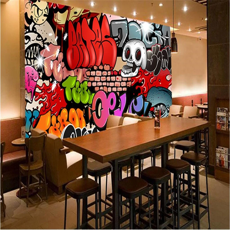 wall murals wall stickers 3 bar KTV tooling graffiti backdrop wall papel de parede wallpaper for walls 3 d