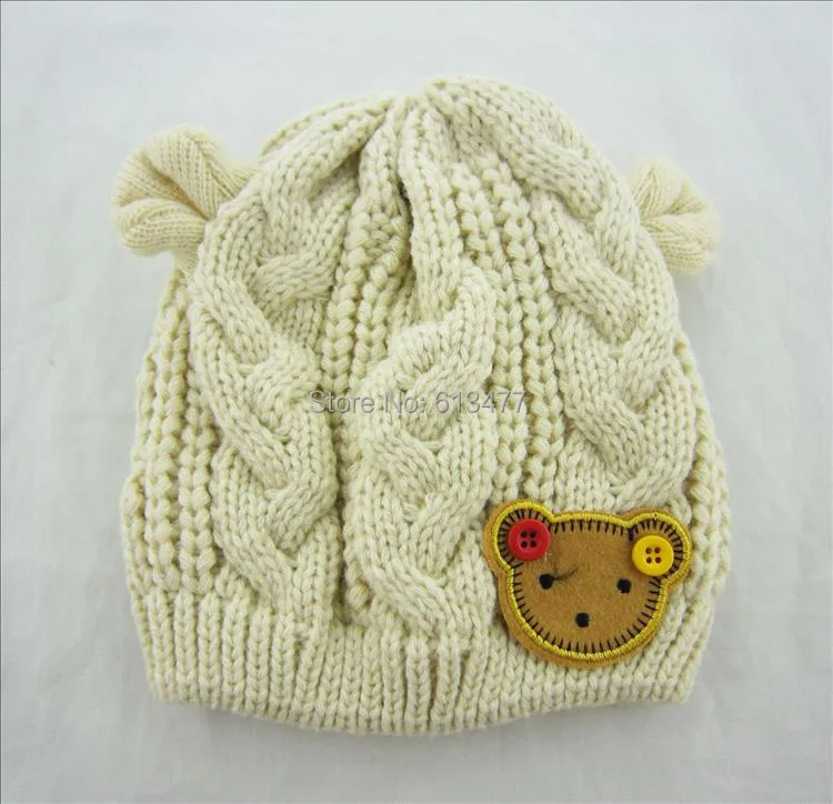 Winter Houd Warme Gebreide Mutsen Voor Jongen/Meisje/Kits Hoeden Set, Sjaals, Bug/Bee Baby Caps Beanine Voor Kinderen 1 Stks/partij Mc02