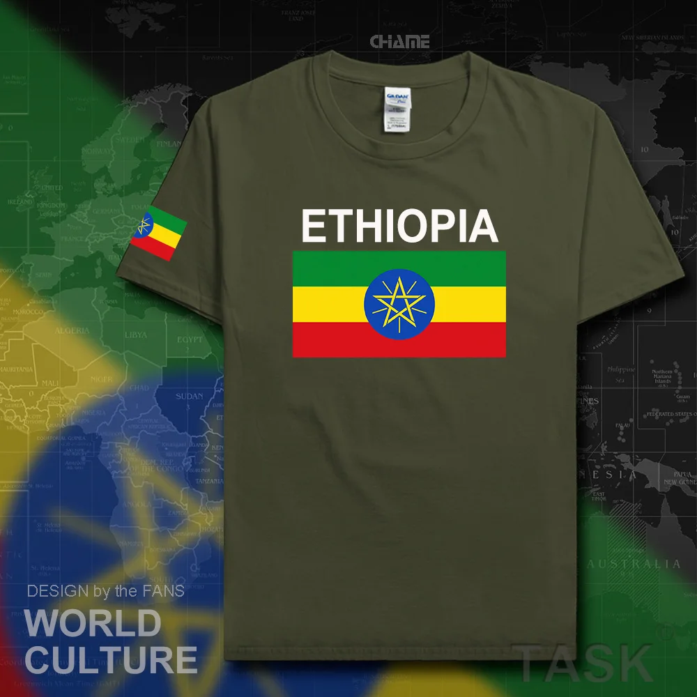 Ethiopia Ethiopian mens t shirts fashion 2017 jerseys nation team 100% cotton t-shirt clothing tops tees country sporting ETH