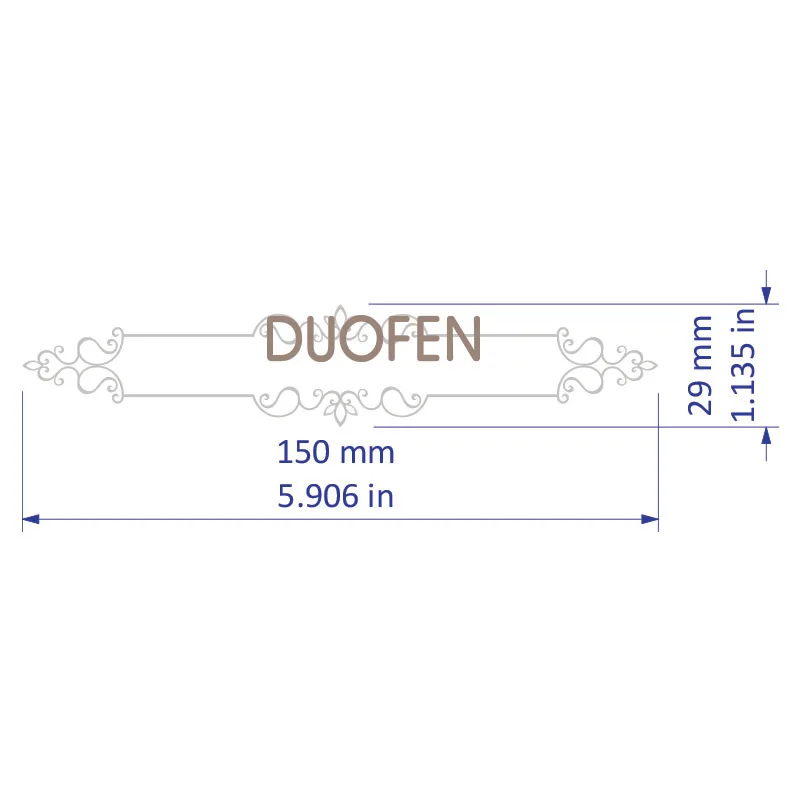 DUOFEN METAL CUTTING DIES European style borders cutout lace embossing stencil DIY Scrapbook Paper Album 2019 new