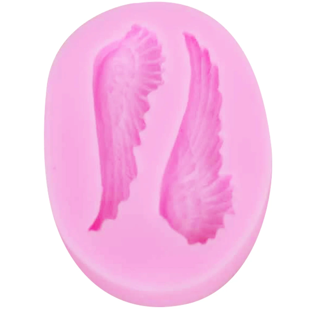 1pcs Angel Wing Silicone MoldS Kitchen Baking Tool Resin DIY Cake Chocolate Fondant Moulds Pastry Dessert Lace Decoration M755