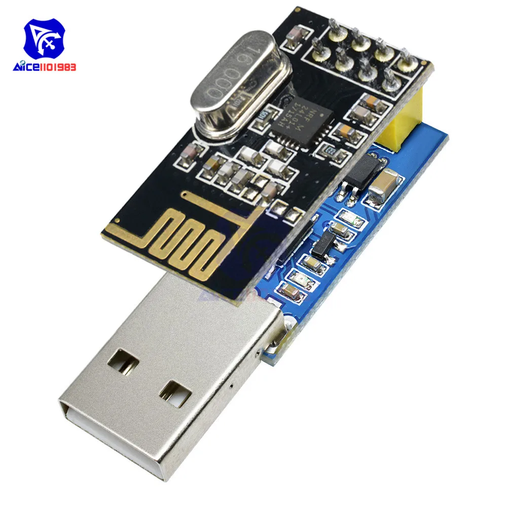 CH340T USB to Serial Port 8 Pin NRF24L01 Wireless Module Microcontroller Receiver Transmitter for Arduino