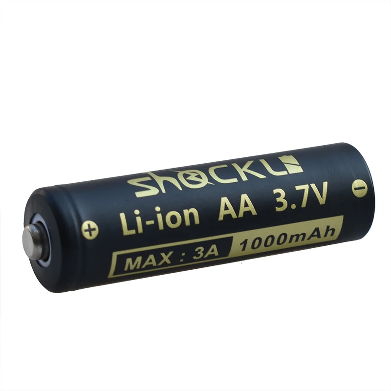 Shockli 14500 1000mAh Rechargeable batteries 3.7V Li-lion Battery  AA Batteries for LED Flashlights Headlamps