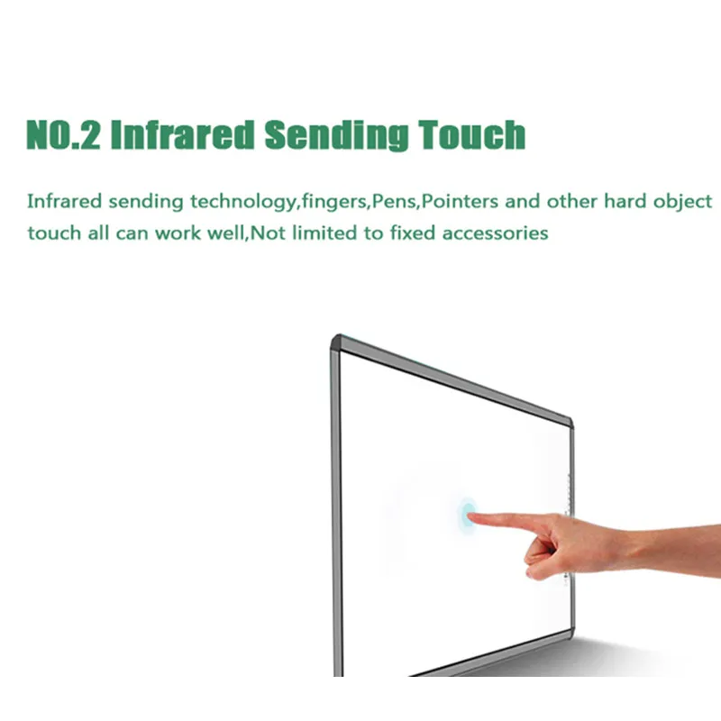 Finger touch screen smart board 10 points multi touch interactive whiteboard based Laser Optical Technology