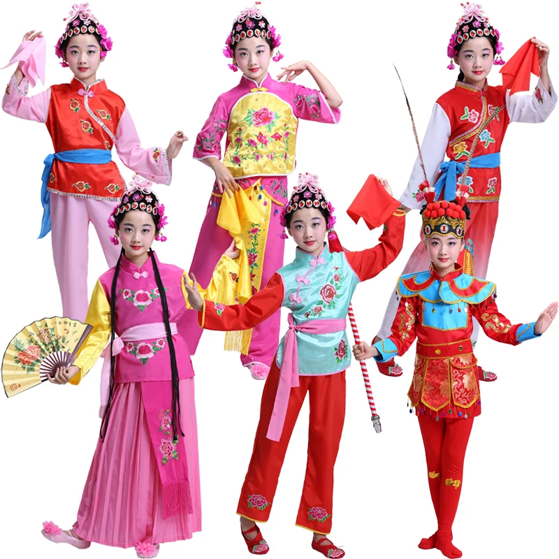 

hua mulan costumes for girls peking opera costumes drama dance clothing festival dance costumes for children