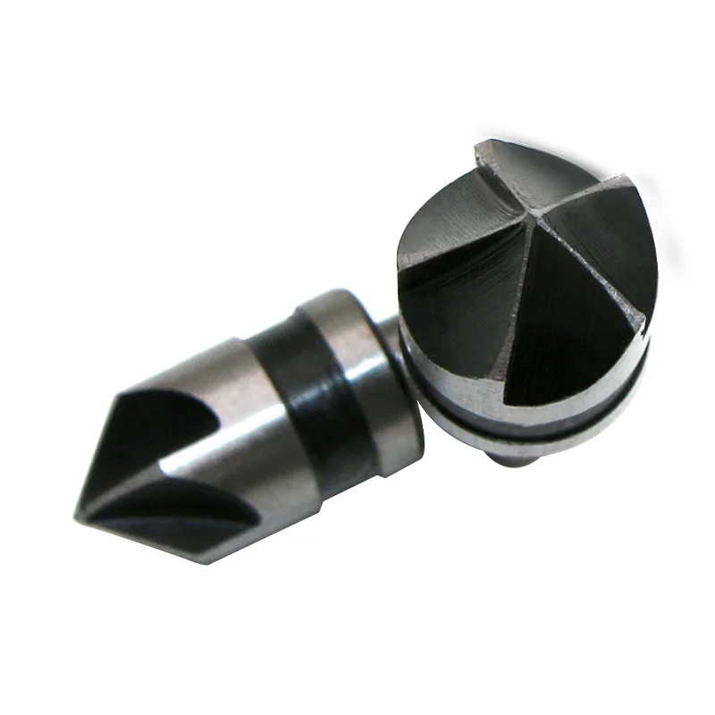 5Pc Industrial Countersink เจาะชุด5ขลุ่ยอ่างล้างจานเจาะไม้โลหะทำงาน Chamfer Chamfering Cutter