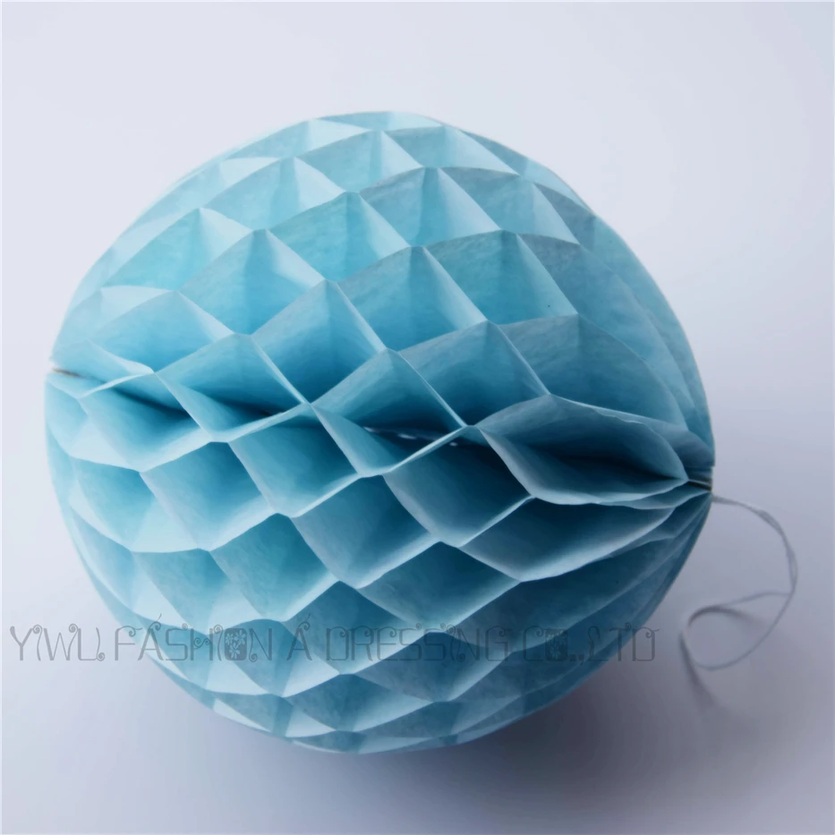 15pcs/lot 6inch (15cm) Light Blue Tissue Paper Honeycomb Balls party Hanging  Decorations