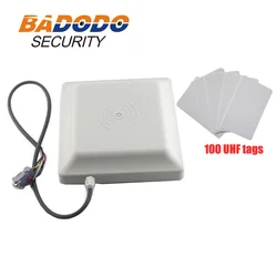 UHF RFID reader 6m lettore di lungo raggio RS232/485/ Wiegand26 SDK Gratuito con 100 tag UHF opzionale