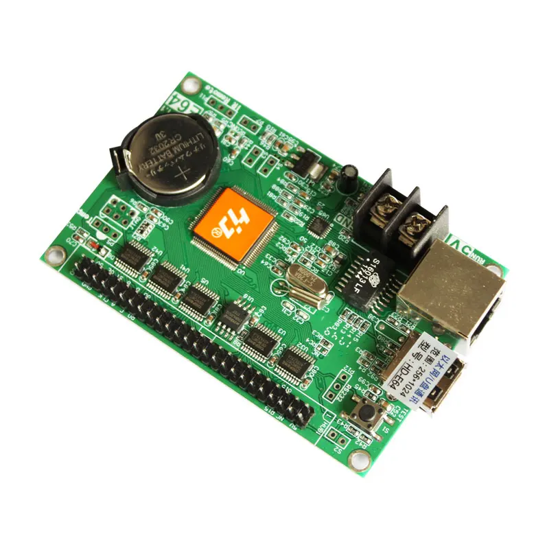 Huidu HD-E64 Ethernet ports led-bildschirm controller karte unterstützt single & Dual farbe Display modul führte Asynchrone Steuer Karte