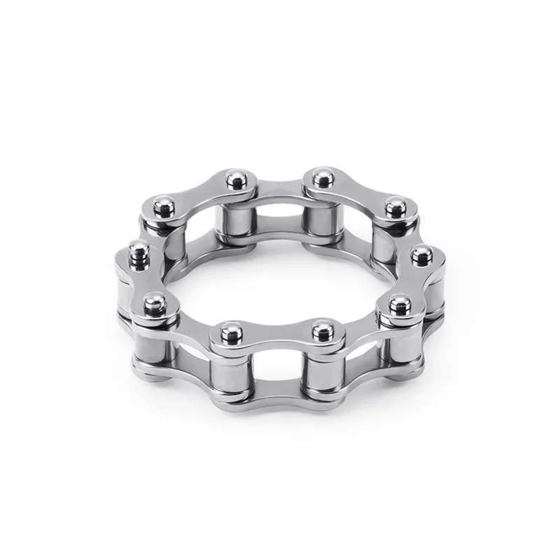 European and American new creative jewelry Personality motorcycle men\'s chain ring stainless steel jewelry