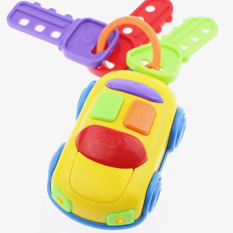 Sozzy-llave de coche musical para bebé, juguete cognitivo eléctrico deslizante, rueda de coche, juguete educativo, alarma