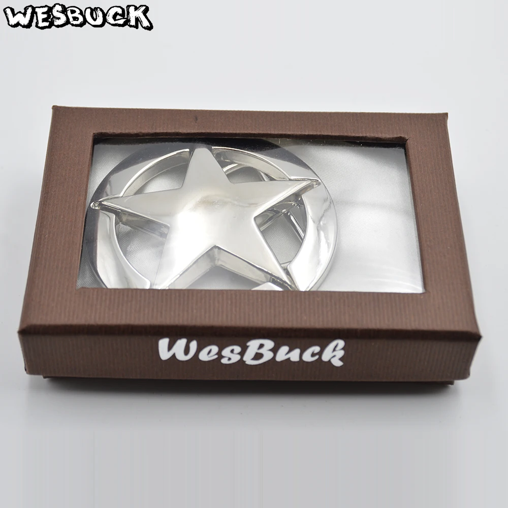 WesBuck Brand Pentagram Belt Buckles for Man Women Buckles