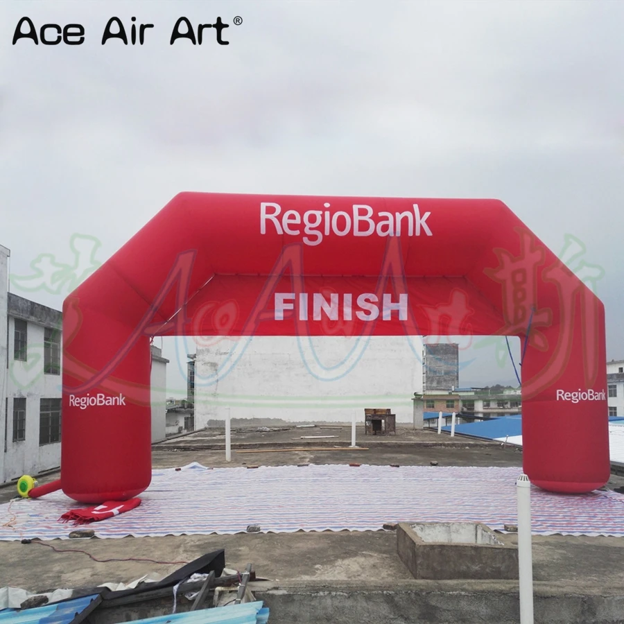 bank advertising red inflatable arch inflatable entrance archway gate for bank promotion