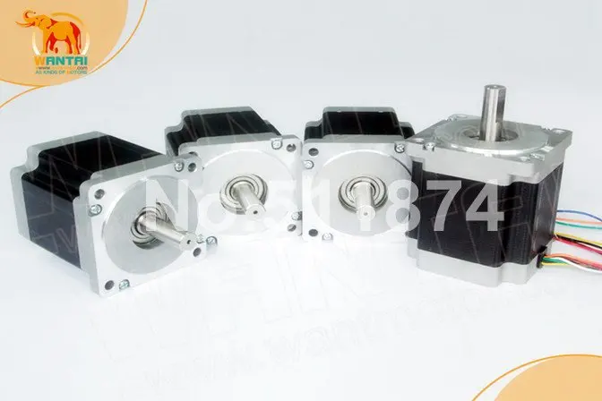 Wantmotor 4PCS Nema34 Stepper Motor 85BYGH450C-012B Dual Shaft 1600oz-=12N.M 3.5A Laser cutting instrument