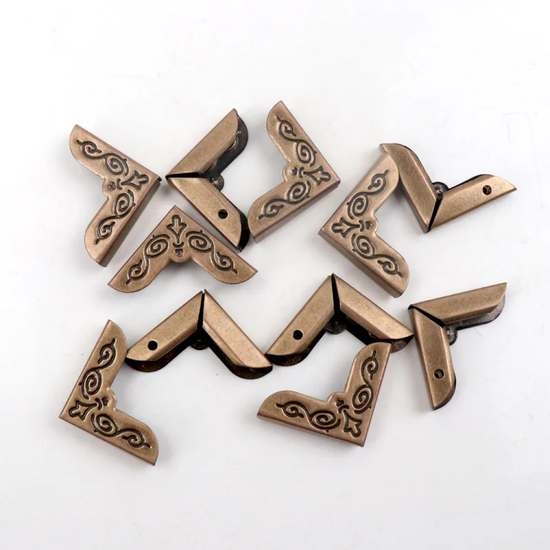 Metal Corners For Books Scrapbooking Photo Albums Menus Corner Protectors Metal Crafts DIY Ornament 20x20x4mm 40pcs MZ514