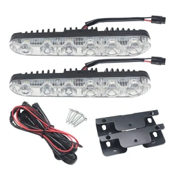 Luce di marcia diurna per Auto 12V bianco 5630 SMD 6 led Kit DRL impermeabile luce diurna a fascio basso/alto luce di guida automatica luce esterna