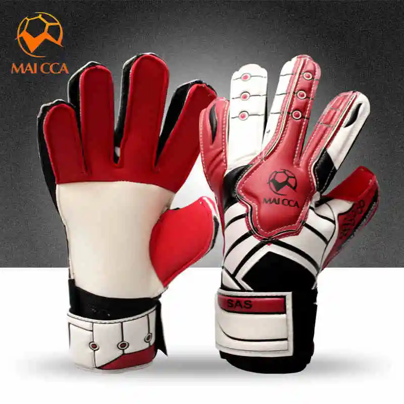 Professional Football Soccer Goalie Size 5 6 Child Latex Goalkeeper Gloves Sports