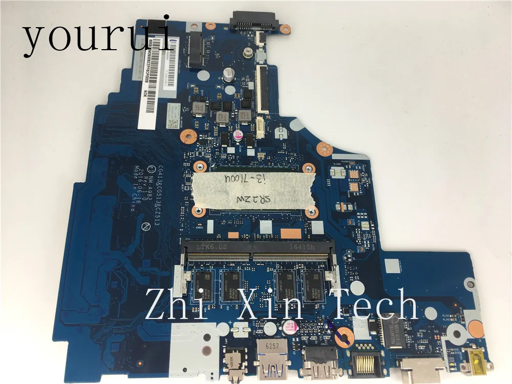 

yourui For Lenovo Ideapad 310-15ikb Laptop Motherboard With i3-7100u CPU 4GB RAM CG413&CZ513 NM-A982 Test work perfrct