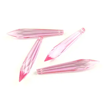 63毫米 10個/50個/100個 混色玻璃水晶多面冰柱U形水滴棱鏡吊墜,適用於燈具裝飾,熱銷中 10 最佳銷售 水晶裝飾 - №7