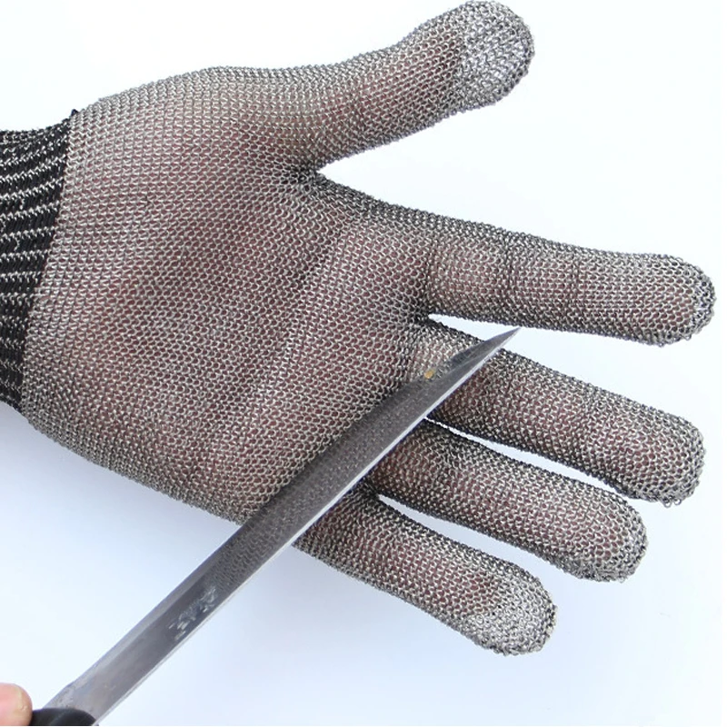 Veiligheid Cut Proof Steekwerende Werkhandschoenen Roestvrij Staaldraad Veiligheidshandschoenen Cut Metal Mesh Slager Anti-Snijden Werk handschoenen