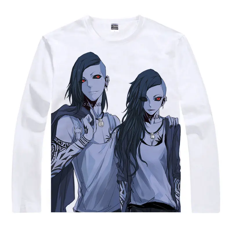 Tokyo Guru T-Shirt Counter Ghoul Shirt couple Long sleeves t-shirts Anime characters Kawaii/Cute Quick Drying Casual t-shirts a