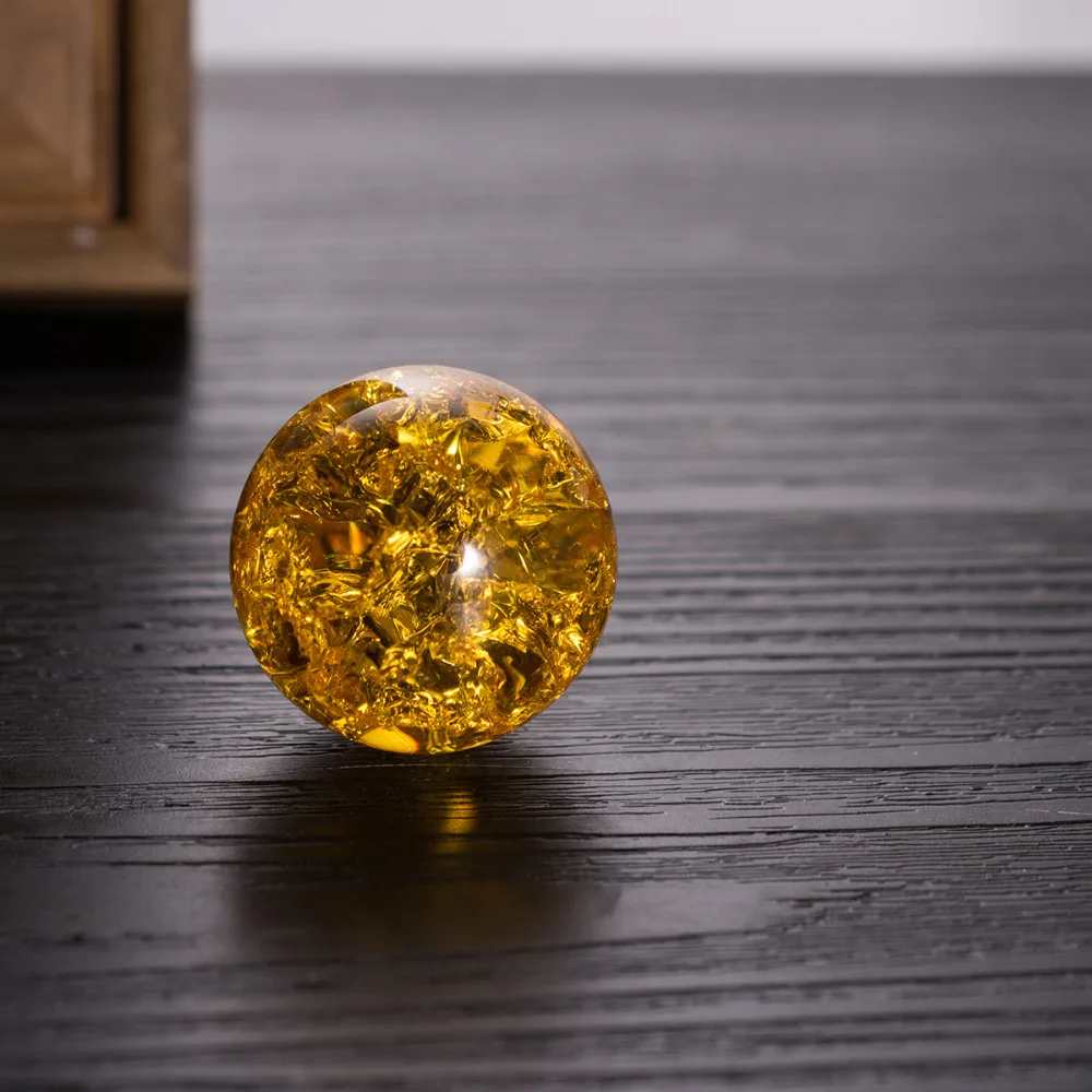 Bola de cristal para grietas de hielo, 30MM/40MM, fuente de agua, bola de bonsái, bola de cristal para grietas de hielo, decoración Fengshui, adornos para el hogar