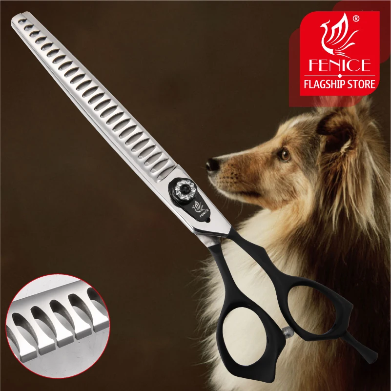 

Fenice High Quality Professional 7.5 inch pet grooming scissors for dogs cutting thinner shears scissors