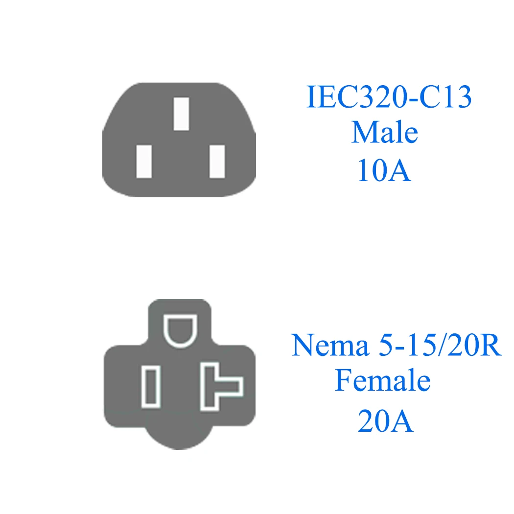 JORINDO IEC 320 C14 pria ke Nema 5-15R/20R Comb AC Power Adapter,C14 10Amp ke US T Blade 20Amp AC konektor konverter