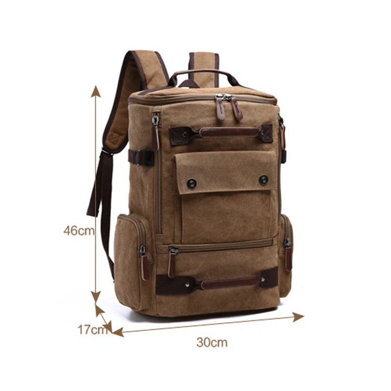 Men\'s Backpack Vintage Canvas Backpack School Bag Men\'s Travel Bags Large Capacity Backpack  Laptop Backpack Bag High Qualit