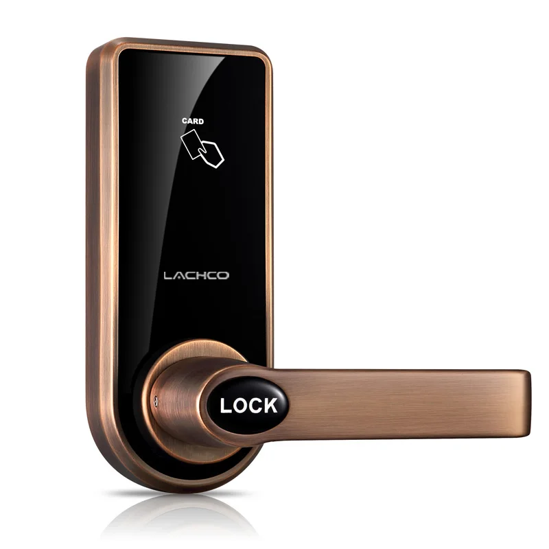 LACHCO Electronic Door Lock Touch Screen Password, 4 Cards, Digital Code Keyless Latch Bolt Smart Door Lock Smart Home L16073BS